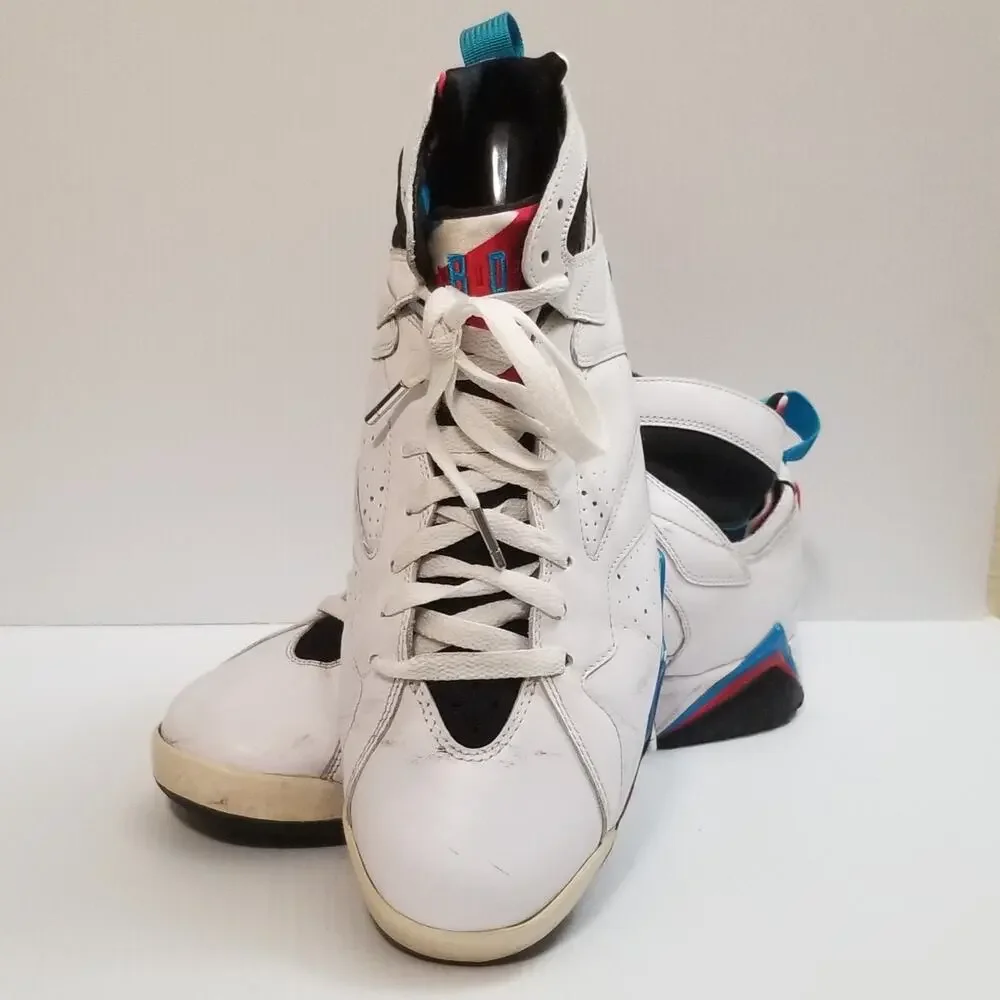 Nike Air Jordan VII 7 Retro White/Orion Blue-Black-Infrared 304775-105 Size 10